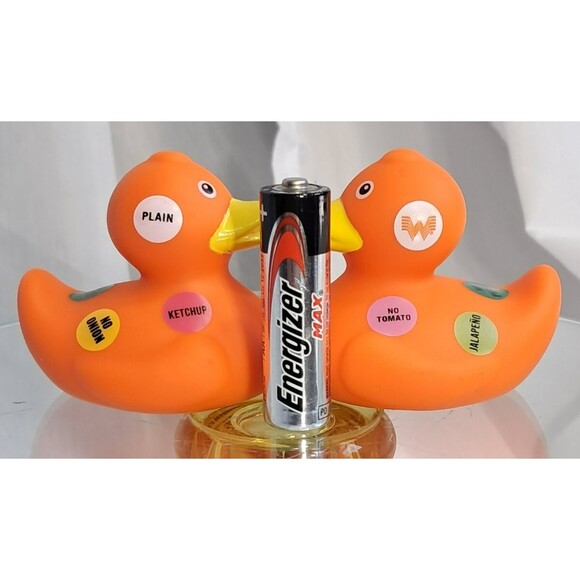 Mini Whataburger Duck Jeep Rubber Duckie Ducky 2" Set of 2 Limited Edition - Picture 2 of 9
